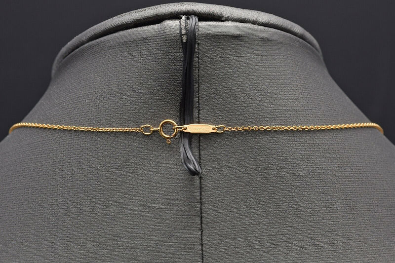 $4,400 Appraised Tiffany & Co. 18K Gold 1.70 TCW Diamond Heart Pendant Necklace