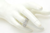 Vintage Platinum 3.72 TCW Diamond Marquise Eternity Band Ring + Box Size 5.25