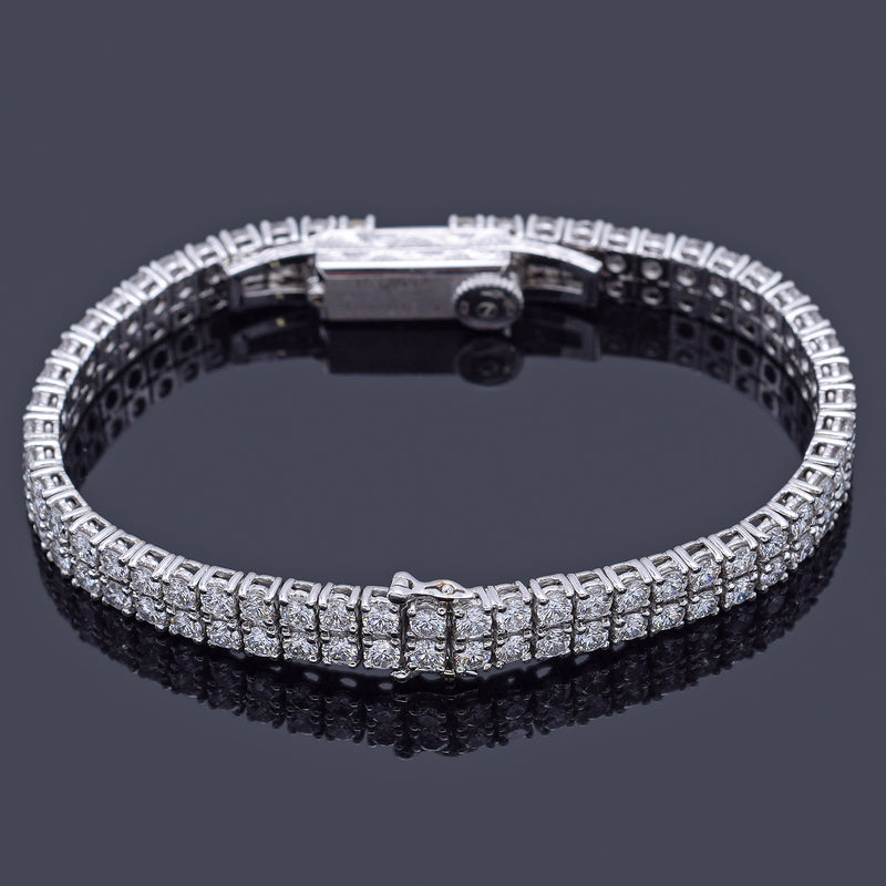 Jaeger-LeCoultre 101 La Reine Cal 101 18K Gold Diamond Women's Bracelet Watch