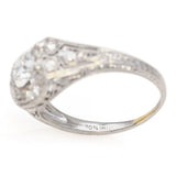 Antique Art Deco Platinum 0.67 TCW Diamond Band Ring Size 5 + Box
