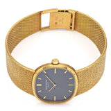 Vintage PATEK PHILIPPE Ellipse 18K Yellow Gold 3581 Blue Dial Manual Men's Watch