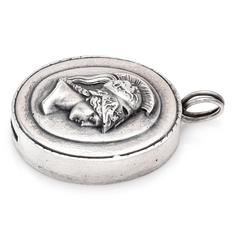 Vintage Henryk Winograd HW 999 Fine Silver Repoussé Roman Soldier Pendant 31.5mm