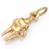 Vintage 14K Yellow Gold Viking Warrior Man Charm Pendant