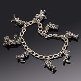 Vintage Sterling Silver Disney Snow White and the 7 Dwarfs Charm Bracelet 29.1Gr