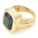 Vintage 18K Yellow Gold 8.61 Ct Green Spinel Cocktail Ring