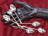 Antique 1911 Birmingham England Apostle Sterling Silver 6 Piece Spoon Set + Case