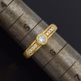 Estate 18K Yellow Gold 0.33 TCW Diamond Band Ring