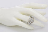 Vintage Platinum 2.69 TCW Diamond Soldered 3 Piece Ring Set 22.2 Grams Size 4