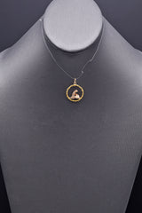 Vintage 14K Yellow Gold & Gold Nugget Panning For Gold Charm Pendant