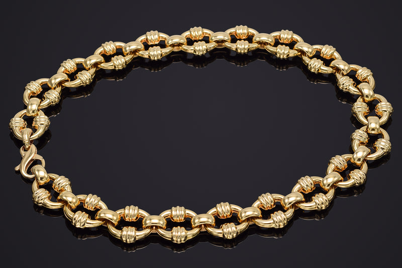 ORO 14K Yellow Gold Chunky Oval Cable Chain Necklace 51.1 Grams 17.5 Inches