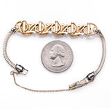 Jabel Vintage 18K Gold 1.05 TCW Single Cut Diamond Add-a-Link Bracelet