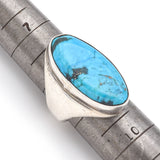 Vintage Sterling Silver Turquoise Oval Cocktail Ring 26.5 Grams Size 8.5
