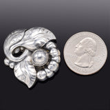 Vintage Georg Jensen Denmark Sterling Silver # 71 Flower Brooch Pin