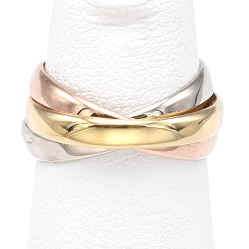 Cartier 18K Tricolor Gold Trinity 2.5 mm Band Ring + Pouch