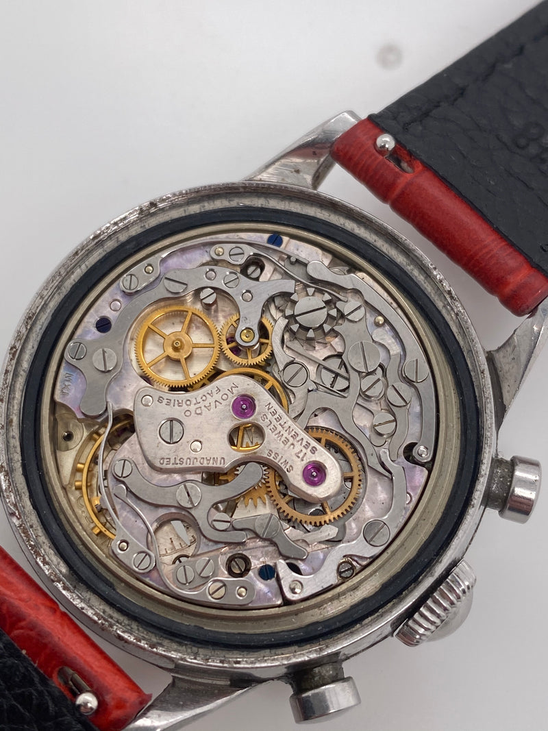 Vintage Movado Chronograph Watch Caliber 95M Ref 19038 Tropical Dial