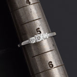 Vintage Magicglo Platinum & 14K Gold 0.23 TCW Diamond Three-Stone Band Ring