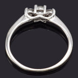 Vintage Magicglo Platinum & 14K Gold 0.23 TCW Diamond Three-Stone Band Ring