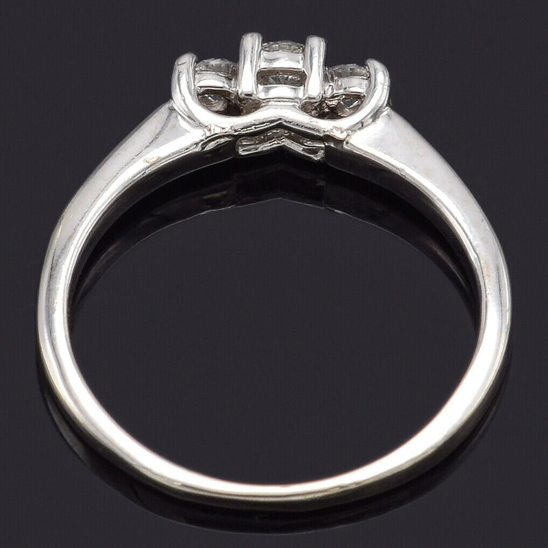 Vintage Magicglo Platinum & 14K Gold 0.23 TCW Diamond Three-Stone Band Ring