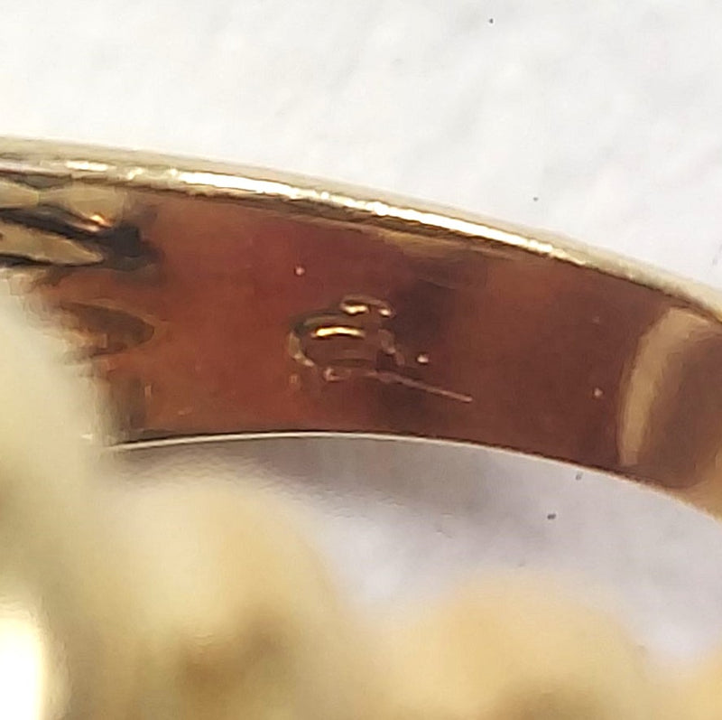 Vintage Designer Signed 14K Yellow Gold 0.66 TCW Diamond Band Ring Size 7.5
