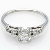 Estate 18K White Gold Diamond Band Ring