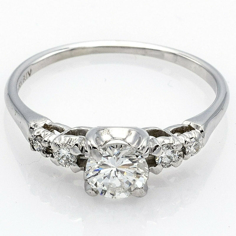 Estate 18K White Gold Diamond Band Ring