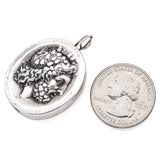 Vintage Henryk Winograd HW 999 Fine Silver Repoussé Greek God Zeus Pendant