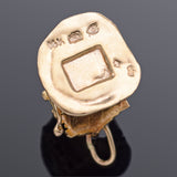 Vintage 14K Gold Man Sitting on Toilet Outhouse Movable Charm Pendant 7.7G