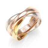 Cartier 18K Tricolor Gold Trinity 2.5 mm Band Ring + Pouch