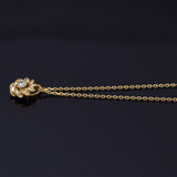 Chaumet 18K Yellow Gold Diamond Pendant Necklace E VS-1 + Box