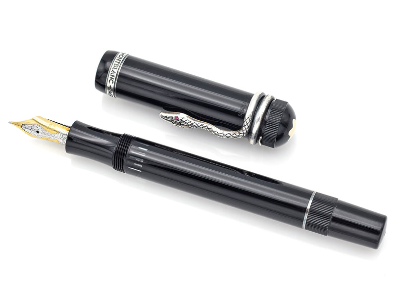 Montblanc Agatha Christie Limited Edition Sterling Silver 18K Snake Fountain Pen