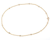 Vintage 14K Yellow Gold 0.84 TCW Diamond Station Necklace