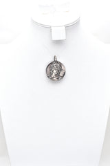 Vintage Henryk Winograd HW 999 Fine Silver Repoussé Baroque Woman Pendant
