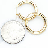 Estate 14K Yellow Gold 3 mm Hoop Earrings