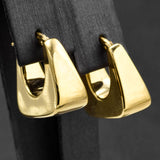 Estate 14K Yellow Gold Square Hoop Earrings