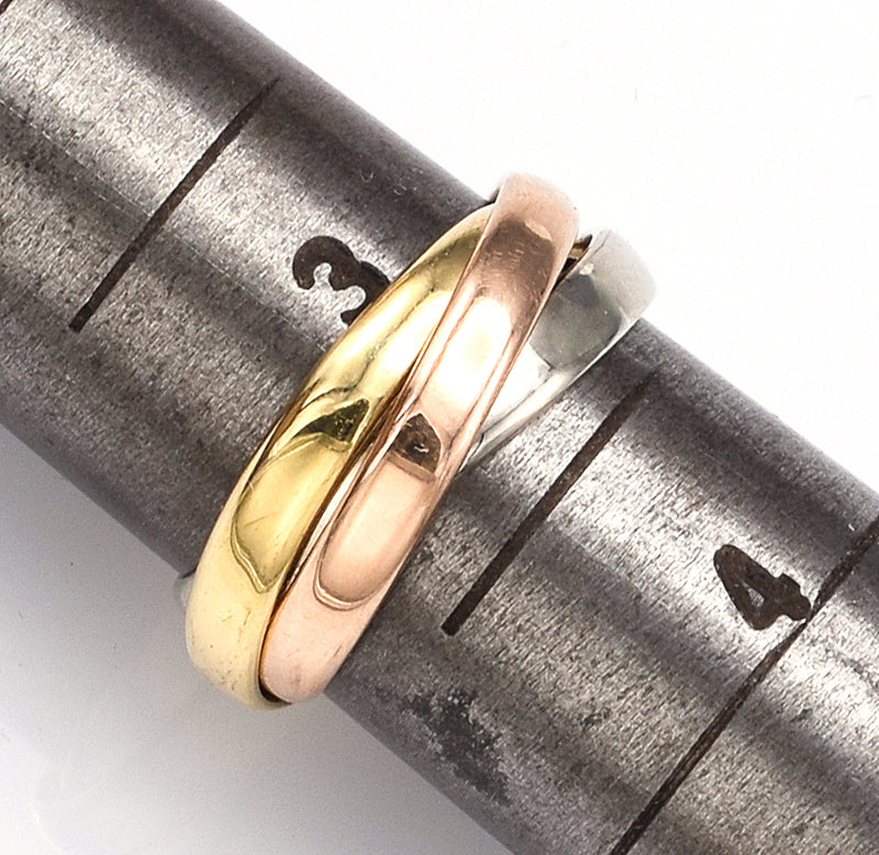 Cartier 18K Tricolor Gold Trinity 2.5 mm Band Ring + Pouch