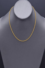 Vintage 22K Yellow Gold Cable Chain Necklace 2.8 mm 16.0 Grams 17 Inches