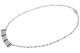 Vintage 14K Gold Sapphire & 1.96 TCW Diamond Pendant & Sterling CZ Necklace