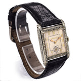 Vintage Bulova 14K White Gold 15 Jewels Cal 10 AM Hand Wind Men's Watch