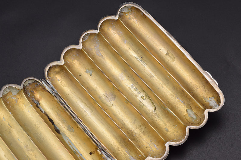 Antique Victorian A.C Birmingham Sterling Silver 5 Tube Cigar Case Holder