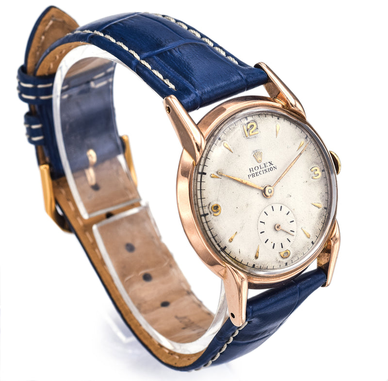 Vintage 1948 Rolex Precision 14K Rose Gold Hand Wind Men's Watch
