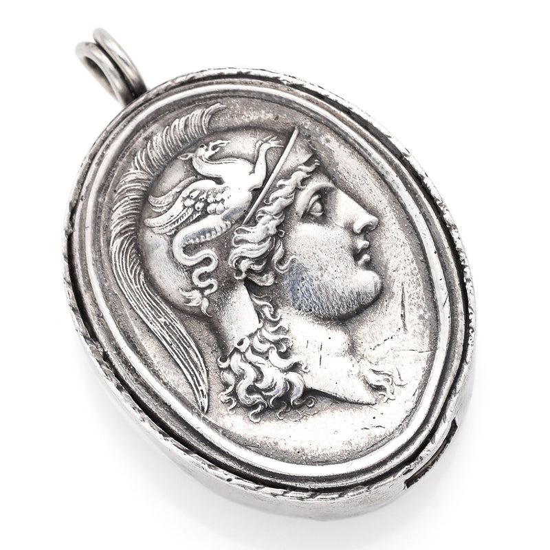 Vintage Henryk Winograd HW 999 Fine Silver Repoussé Roman Soldier Pendant 31.0mm