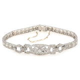 Antique Platinum 1.81 TCW Diamond Art Deco Tennis Bracelet