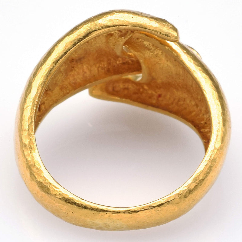 Lalaounis Vintage 18K Yellow Gold Greece Band Ring