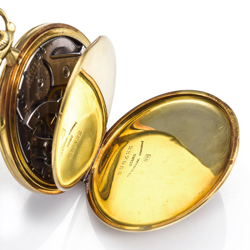 Antique 18K Gold Agassiz Pocket Watch 21 Jewels Switzerland