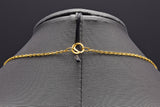 Vintage 24K Yellow Gold Rolo Link Chain Necklace 2 mm 7.4 Grams 18 Inches