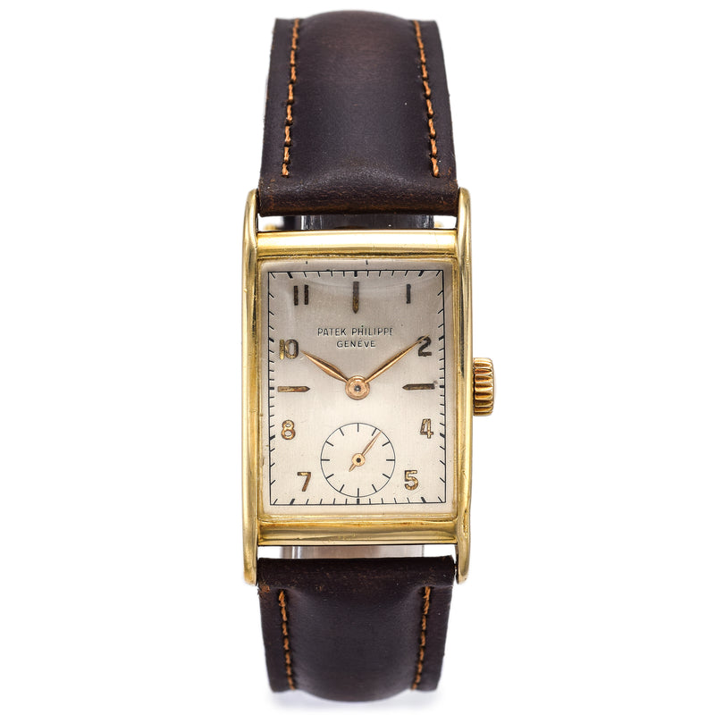 Patek Philippe Geneve 18K Gold Cal 9-90 Hand Wind Mens Watch Ref 1560/1 +Booklet