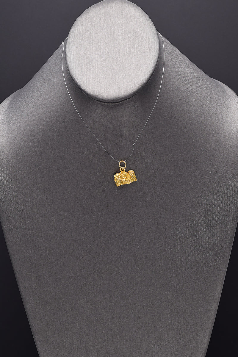 Vintage 10K Yellow Gold Mount Rushmore South Dakota Landmark Charm Pendant 3.8 G