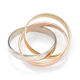 Cartier 18K Tricolor Gold Trinity 2.5 mm Band Ring + Pouch