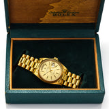 1980 Rolex President Day-Date 18K Gold Men's Automatic Watch + Box Ref. 18038
