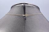 Vintage 14K Gold 0.44 TCW Diamond Circle Love is a Journey Pendant Necklace